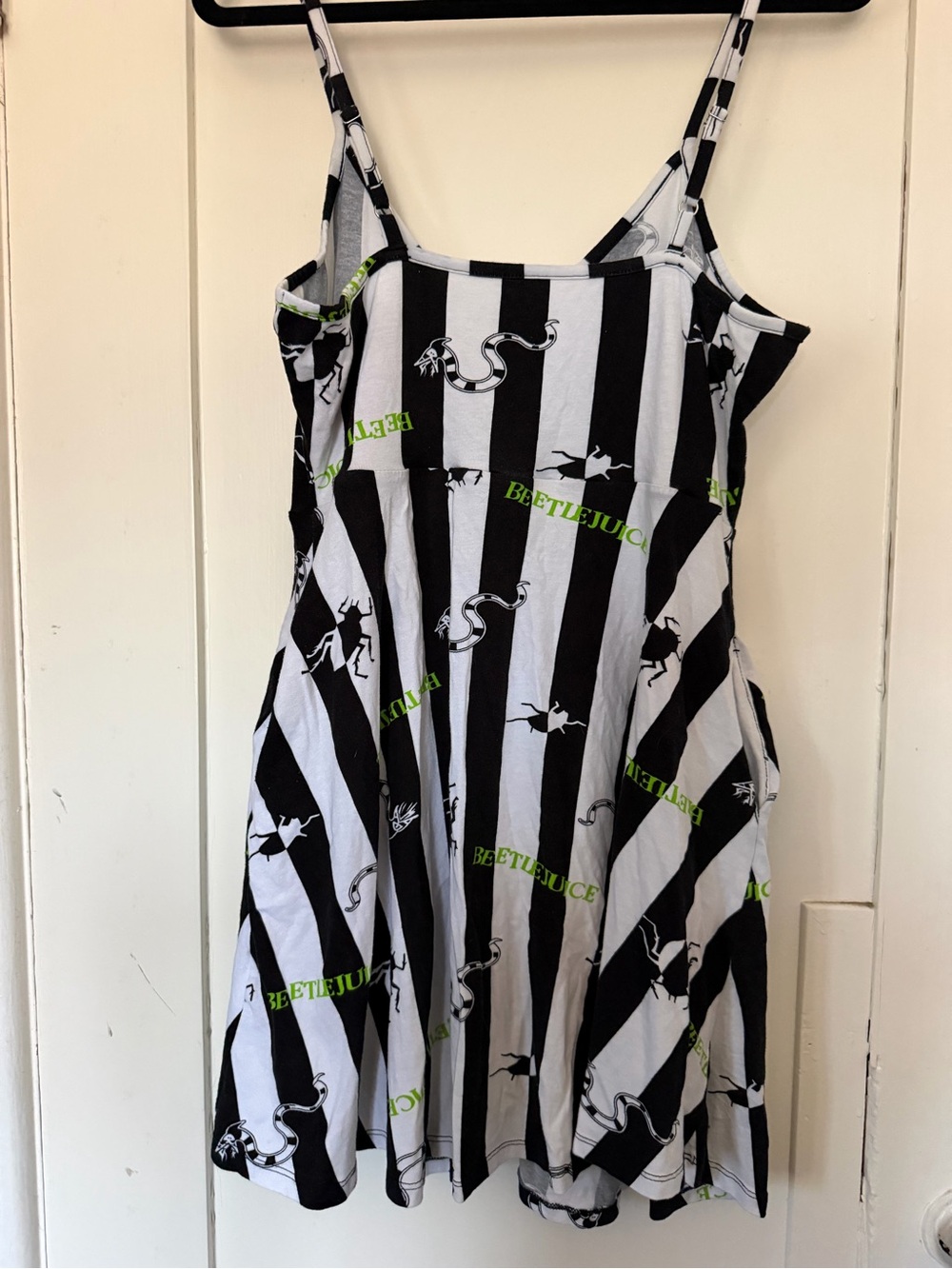 Hot Topic Beetlejuice Twofer Stripe Dress Sz L - Picture 5 of 13